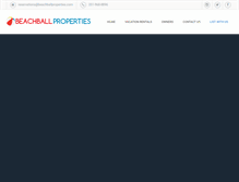 Tablet Screenshot of beachballproperties.com